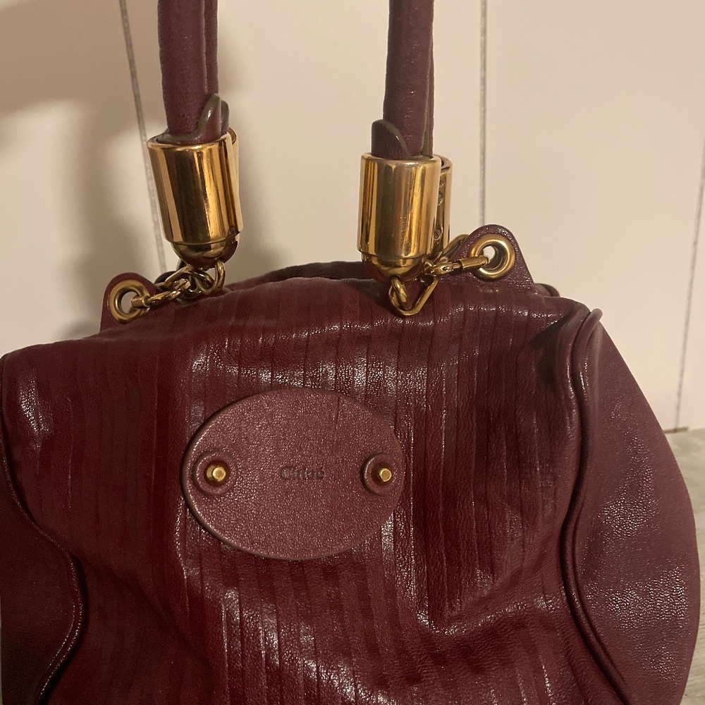 CHLOE RARE "ELY" LEATHER TOTE BAG